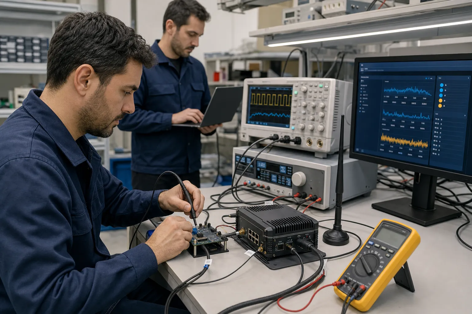 Integrazione e collaudo di hardware, edge e segnali in laboratorio